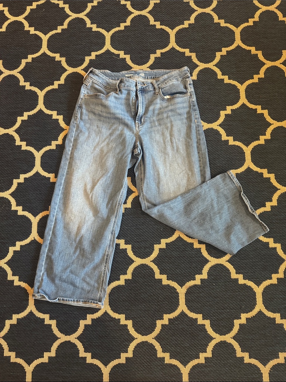 Old Navy Light Wash high rise WOW crop Wide Leg Jeans